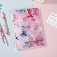 Carnet de notes/journal à couverture rigide avec impression personnalisée du logo, motifs mignons, reliure spirale, OEM/ODM, 80 feuilles, vente en gros