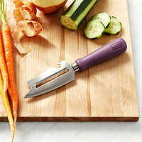 Éplucheur multifonction 2-en-1 avec poignée en PP, trancheuse à pommes de terre, ouvre-bouteille, outil de cuisine pour éplucher citrouille, courgette et fruits