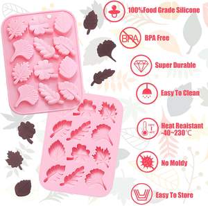 Venta caliente Arce chocolate otoño gris <span class=keywords><strong>Rosa</strong></span> hornear <span class=keywords><strong>molde</strong></span> <span class=keywords><strong>de</strong></span> <span class=keywords><strong>hoja</strong></span> <span class=keywords><strong>de</strong></span> silicona - Product Image 5