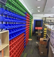 Boîtes de rangement en plastique empilables et robustes pour le stockage en entrepôt, étagère combinée pour caisses, boîte à outils, pièces de rechange