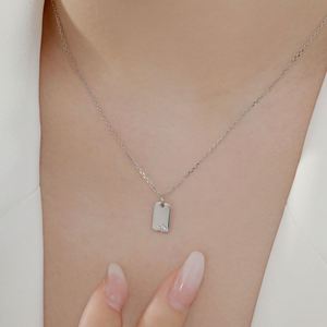 ดีแลม โฮลเซลล์ จิวเวลรี่สั่งทำ สร้อยคอจี้ดีไซน์มินิมอล ทอง 18K เงิน S925 ประดับเพชรซิคอน 5A รูปดาว สำหรับผู้หญิง พร้อมสร้อยเชื่อม - Product Image 5