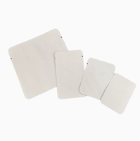 Sachet plat laminé en aluminium à trois soudures latérales, multi-tailles, thermoscellable, avec encoche de déchirement, pour échantillons