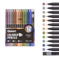 Coffret de crayons mécaniques non solubles aux couleurs Morandi – Crayons automatiques aux tons doux et minimalistes pour le journaling et le dessin esthétique
