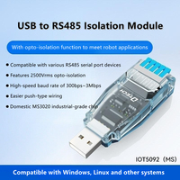 Modul Komunikasi Isolasi USB ke RS485 Industri DTECH IOT5092(MS) Konverter Adaptor Dua Arah dengan Isolasi 2500V