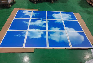 600x600 Led Skylight Bleu Ciel et Nuage Led Panneau de Plafond Lumière Bord <span class=keywords><strong>Lit</strong></span> 2*2 ft 40W 60W lumière à panneau plat - Product Image 6
