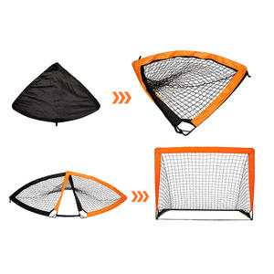 Porterías de Fútbol Portátiles para Niños de 4' x 3' - Diseño Plegable para Uso en Interiores y Exteriores, Paquete de 2, Color Naranja, Equipamiento para Campo de Fútbol - Product Image 4