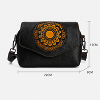 Sac bandoulière vintage pour femme, sac de créateur en cuir PU gaufré à motif floral, sac à l'épaule rétro, vente en gros OEM ODM 20 pièces