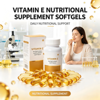 Gélules de vitamine E pour l'apport nutritionnel quotidien des adultes, complément certifié naturel facile à avaler