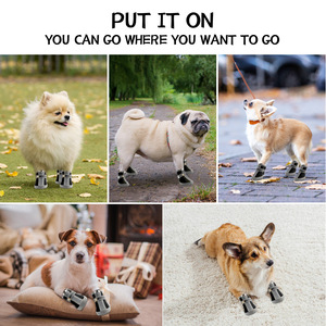 Chaussures <span class=keywords><strong>pour</strong></span> chiens de petite taille, protège-pattes antidérapants, bottines <span class=keywords><strong>pour</strong></span> pavés chauds, neige hivernale, randonnée, sols en bois dur - Product Image 6