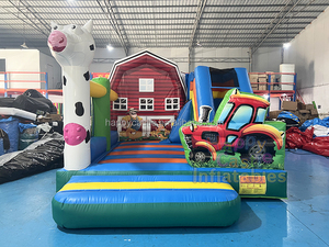 Vente en gros de château de saut de fête <span class=keywords><strong>Maison</strong></span> de rebond de vache pour enfants avec toboggan - Product Image 2