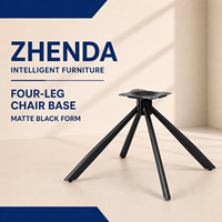 Accessoires de chaise en fer sur mesure en gros, pieds de chaise à quatre branches détachables pour le transport, pour chaise de salle à manger, chaise longue, table basse