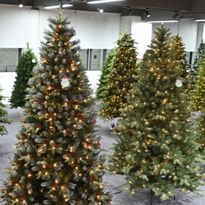 <span class=keywords><strong>Arbre</strong></span> de Noël pré-éclairé OEM ODM de 7 pieds avec LED RGB à changement de couleur, pointes en PVC/PE, pour événements et décoration de Noël - Product Image 4