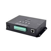 Contrôleur LED Pixel Artnet DMX vers SPI à 4 ports H806SA, prix usine, prend en charge les cartes SD, console DMX512, contrôleur WS2811 UCS8904