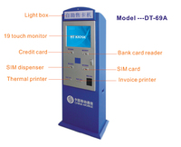Mesin Pembayaran Kios Layar Sentuh 19 Inci dengan Dispenser Kartu SIM, Fungsi SDK, dan Dukungan Multi-OS