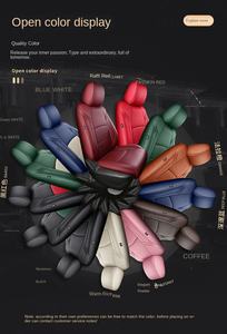 Fundas de asiento de coche de cuero de lujo TH para <span class=keywords><strong>Mazda</strong></span> <span class=keywords><strong>3</strong></span> 2014-2025 cubierta completa impermeable 360 protección PVC accesorios de coche conjunto completo - Product Image 6