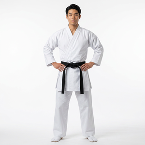 Uniforme de Karate de Algodón Duradero y Personalizable para Adultos y Niños, Traje de Artes Marciales con Cinturón Kyokushin (Unisex) - Product Image 4
