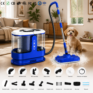 Nettoyeur Vapeur Portable Haute Capacité pour Tissus, Taches sur Tapis, Canapés, Sièges Auto, Intérieur de Voiture, Taches d'Animaux, Matelas, Shampoing <span class=keywords><strong>et</strong></span> <span class=keywords><strong>Aspirateur</strong></span> - Product Image 1