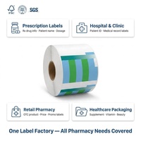 Etiquetas Adhesivas Térmicas Impermeables para Frascos de Farmacia, Impresión UV Personalizada, Etiquetas Autoadhesivas para Botellas de Medicamentos