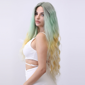 Nouvelle Explosion T-Forme Dentelle Instantanée Cheveux Bouclés Ondulés Vague De Corps avec Vague D'eau Chimique Fibres De Soie Coiffe SM9310 - Product Image 3