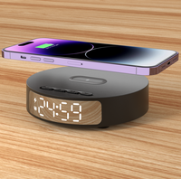Smart 2 In 1 funzione sveglia caricabatterie Wireless per Hotel a casa Ultra-sottile da comodino sveglia Wireless a carica magnetica