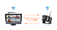 Système de caméra de recul sans fil 10 pouces avec écran divisé, 4 canaux 720P/1080P HD pour camions/trains, étanche IP68 et vision nocturne IR