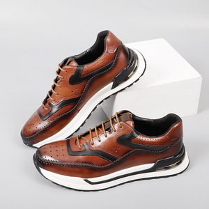 Chaussures Décontractées pour Homme en Pur Cuir de Vachette Respirant et Doux Anti-Odeurs Style Marche pour <span class=keywords><strong>Amazon</strong></span> Explosions-Luck - Product Image 3