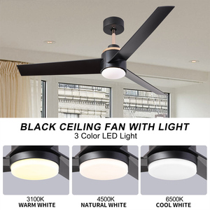 Bedroom Living Room <b>Ceiling</b> Fan 52IN With <b>Light</b> Reversible BLDC Motor 3CCT <b>Dimmable</b> Remote - Product Image 6