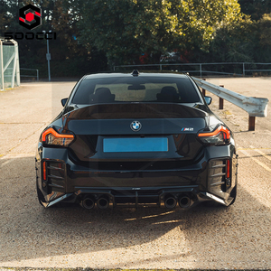 Kit bodi gaya CT V1 serat karbon kering untuk BMW G87 M2 Coupe pemisah dagu Bumper depan Diffuser belakang Spoiler bawah - Product Image 6