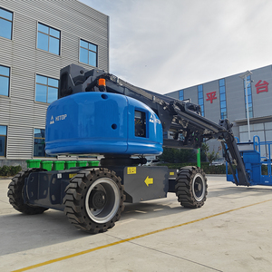 Elevador de tijera eléctrico articulado Hitop 10m 12m 14m 16m Plataforma DE TRABAJO aérea autopropulsada Elevadores de pluma telescópicos Precio - Product Image 2