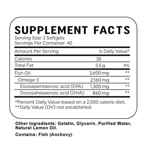 Complément d'OMÉGA-<span class=keywords><strong>3</strong></span> triple force végétalien EPA DHA de Richtek OEM ODM, capsule molle d'acides gras d'huile de poisson - Product Image 2
