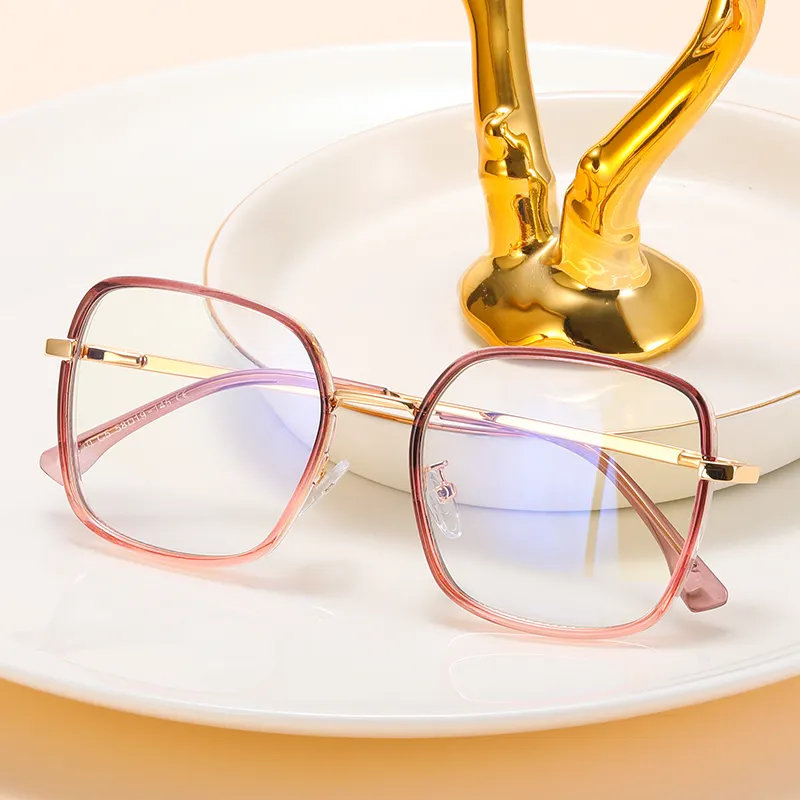 MS 82040 Eyeglasses Women's Metal Gradient Frame New Suitable for Outdoor Photo Glasses Optical Anti Blue Light Eyewear