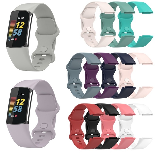 Kingsmax Custom Rubber Smart Watch Bands Accessories Parts Sports Silicone Wristband Strap Pin Buckle for Charge 5 Made
