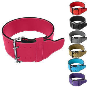 Cinturón de Levantamiento de Pesas MKAS de Alta Resistencia para Powerlifting, Peso Muerto y Sentadillas, Cinturón de Gimnasio de Cuero Genuino con Hebilla de Doble Punta Ajustable - Product Image 1
