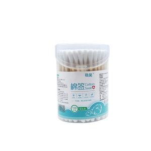 Venta directa de fábrica de hisopos de algodón de doble punta para bebés y niños, cucharas para oídos, cuidado y limpieza multifuncional - Product Image 2