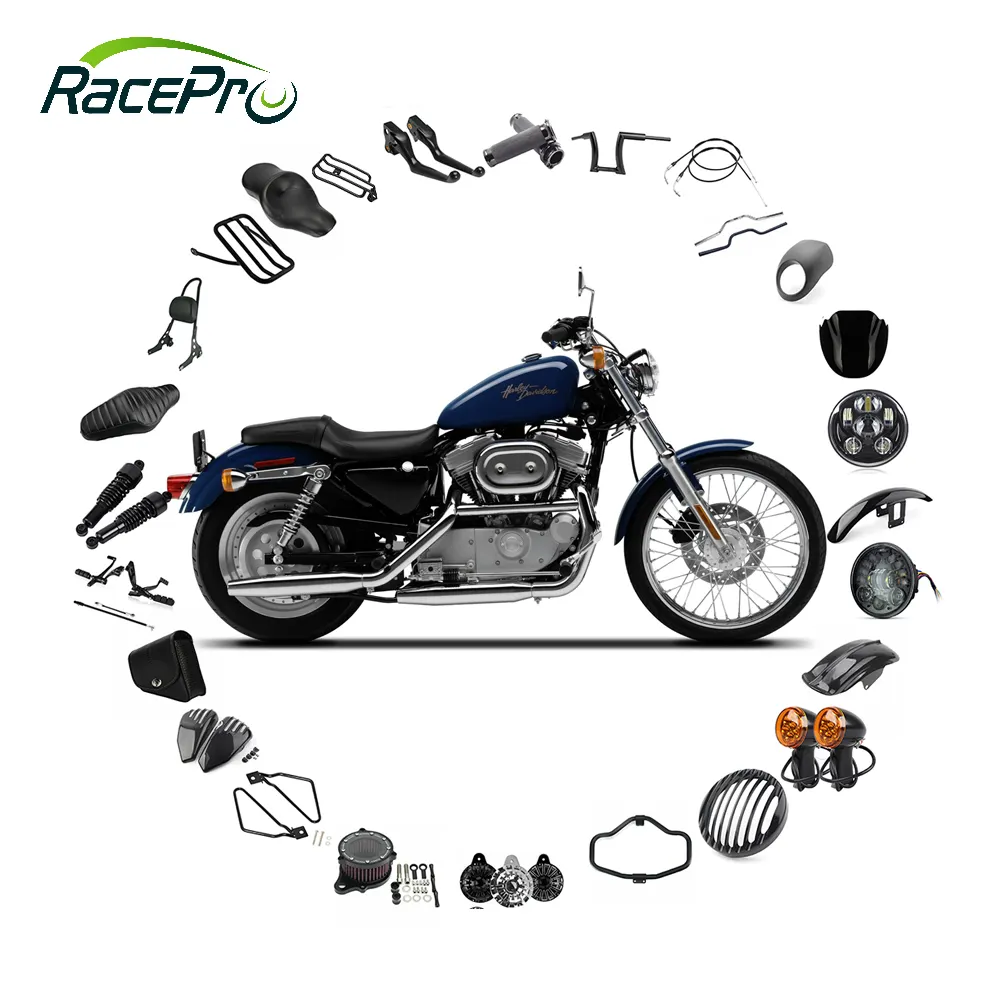 RACEPRO وصل حديثًا Sportster مجموعة كاملة من ملحقات الدراجات النارية وقفة واحدة لدراجة نارية دافيدسون سبورتستر هيرلي