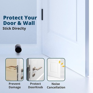 Metal Door Stop <strong>Doorstopper</strong> Heavy Duty Magnetic Stainless Steel 3 M Adhesive Door Stopper for Glass Wooden Doors - Product Image 4