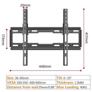 26-60 بوصة تلفزيون جدار جبل بالجملة تعديل إمالة 15 درجة قوس جبل - Product Image 4