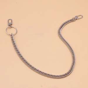 Cadena de cintura Yueli de una sola capa, estilo punk metálico, accesorio de hip hop y danza callejera para hombres y mujeres, uso diario, plata tibetana. - Product Image 2