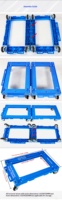 Carretilla de Plástico Plana con Cuatro Ruedas, Plataforma OEM, Ruedas Giratorias Silenciosas, Portátil, para Logística Industrial y Transporte en Almacenes