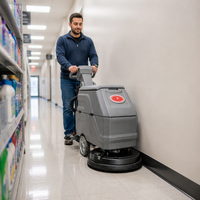 Nettoyeur de sols professionnel électrique CleanHorse H20, machine de nettoyage de sols à conducteur à pied pour usage commercial