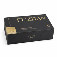 Boîte cadeau rigide élégante personnalisée réutilisable noire, or, argent, avec finition pailletée en relief, insert en EVA, emballage pour parfum, crème pour le visage