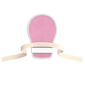 Children's Restraint Gloves Pink Breathable Mesh <b>Adjustable</b> <b>Straps</b> Hands Safety Gloves - Product Image 1