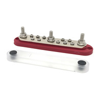 Barre omnibus isolée 3 voies 48VDC 300VAC 300A pour voiture et bateau, bloc de distribution de câbles 6 circuits avec couvercle