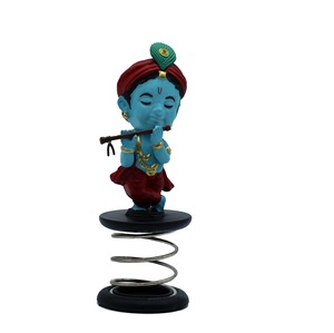 Dhyana Bansidhar - Ídolo de Krishna Azul para el Tablero del Coche y el Templo del Hogar, Flauta Decorativa Kanha, Pieza Decorativa de Funspring Plastics - Product Image 4
