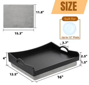 Nouveau design moderne et durable, <span class=keywords><strong>plateau</strong></span> de <span class=keywords><strong>lit</strong></span> en bois multifonctionnel avec coussin amovible <span class=keywords><strong>pour</strong></span> le petit-déjeuner, la lecture et le travail à domicile - Product Image 2