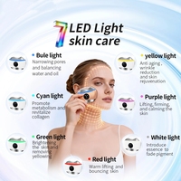 Masseur facial Gua Sha à 7 couleurs avec chauffage, vibration, micro-courant et modes de soin multicolores pour les soins de la peau à domicile