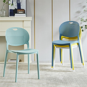 Nordic Style Plastic <b>Chair</b> 80cm Backrest <b>Stackable</b> Adult <b>Dining</b> <b>Chair</b> For Home <b>Dining</b> Room - Product Image 2