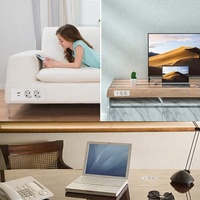 Prise de courant européenne encastrée prise de multiprise de bureau encastrée avec prise de panneau rectangulaire de table de bureau à double port USB