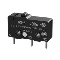 Micro-interrupteur miniature série NNC NS-5 avec poussoir à broche IEC IP40 5A 250VAC Micro-interrupteur étanche