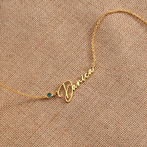 Nuevo Collar Personalizado con Nombre North, Joyería de Acero Inoxidable, Regalo de Navidad, Collar con Colgante de Nombre Personalizado con Zirconia y Piedra de Nacimiento para Mujer - Product Image 2